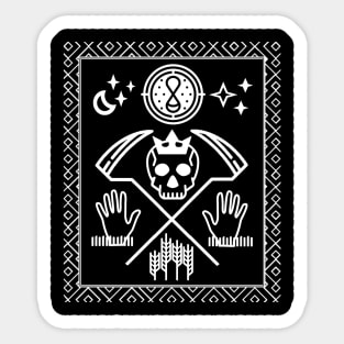 Tarot Card - Death - White Sticker